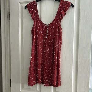 Tilly's Dark Pink Floral Mini Dress